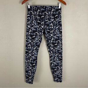 LULULEMON Wunder Under High Rise Size 8 Tight Legging Blue Embellished Multi